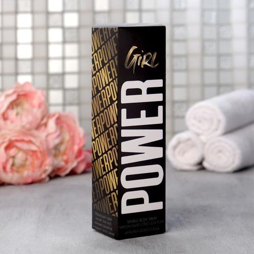 Мерцающий спрей для тела Girl POWER 150 мл, аромат банан-шоколад, BEAUTY FOX  фото 3