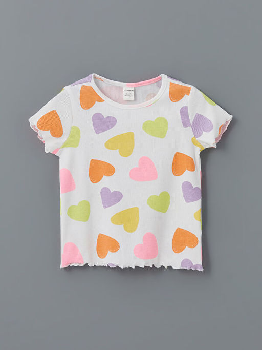 Kalp Bask?l? F?rf?rl? Ka?korse K?z ?ocuk Ti??rt