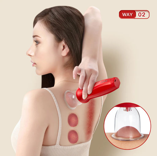 Набор вакуумных банок для массажа Aopen с насосом 12 шт  фото 3