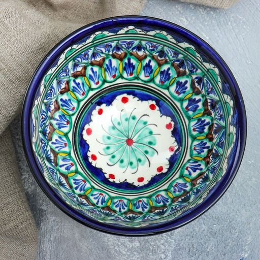 Коса Риштанская Керамика Узоры 15 см, малая, микс - Шафран фото 4