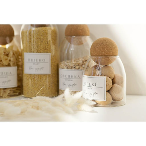 Банка для хранения сыпучих Эко. Шар, 800 мл, 918.5 см, с пробковой крышкой, стекло - Simaland фото 10