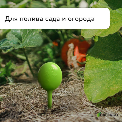 Цена за 2 шт. Автополив для комнатных растений, h=28 см, 380 мл, пластик, набор 2 шт., зелёный, Greengo  фото 4