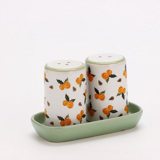 Солонка и перечница новогодние Апельсины, 12?6.5?7 см, ручная работа - Доляна фото 2