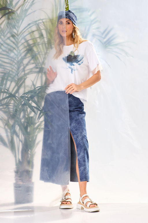 Юбка LAIKONY 872-2 небесно-синий  фото 2