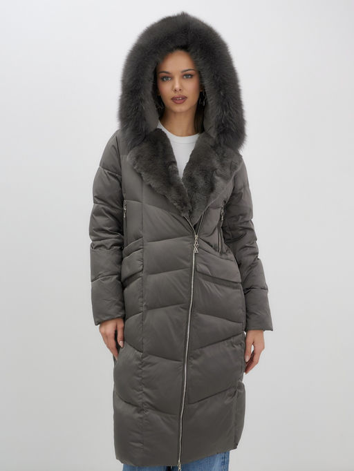 Двубортное пальто зимнее утепленное с мехомБренд: Visdeer  фото 6