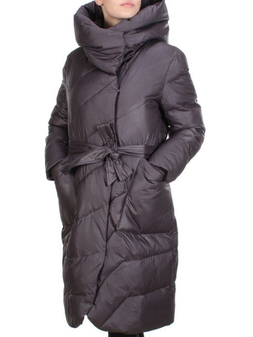 2237 GREY/PURPLE Пальто женское зимнее AKIDSEFRS (200 гр. холлофайбера) - Fashion фото 3