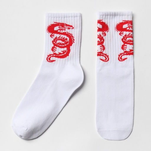 Носки «Красный дракон», белые, размер 31