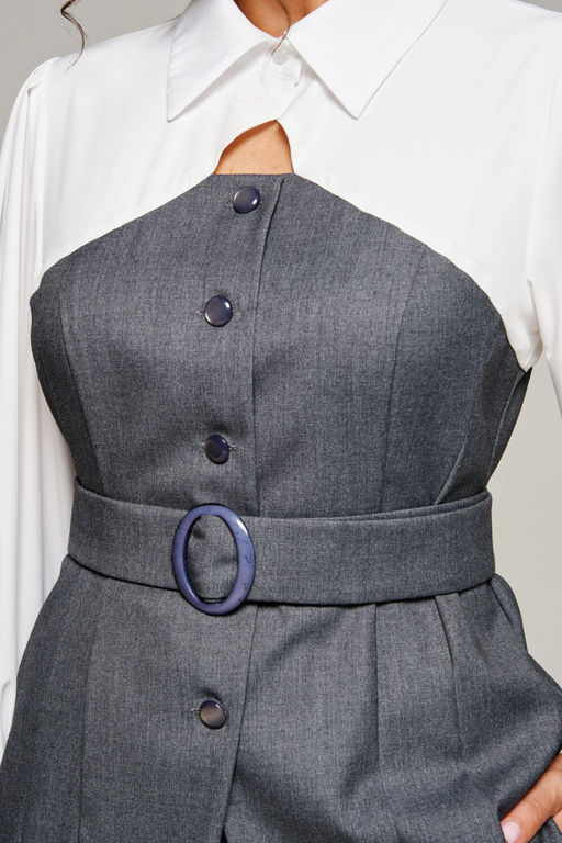 Костюм Beautiful Free 6377-Р белый/серый - Beautiful&free фото 4