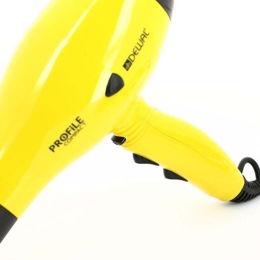 Dewal Профессиональный фен для волос / Profile Compact 03-119 Yellow, желтый, 2000 Вт  фото 2