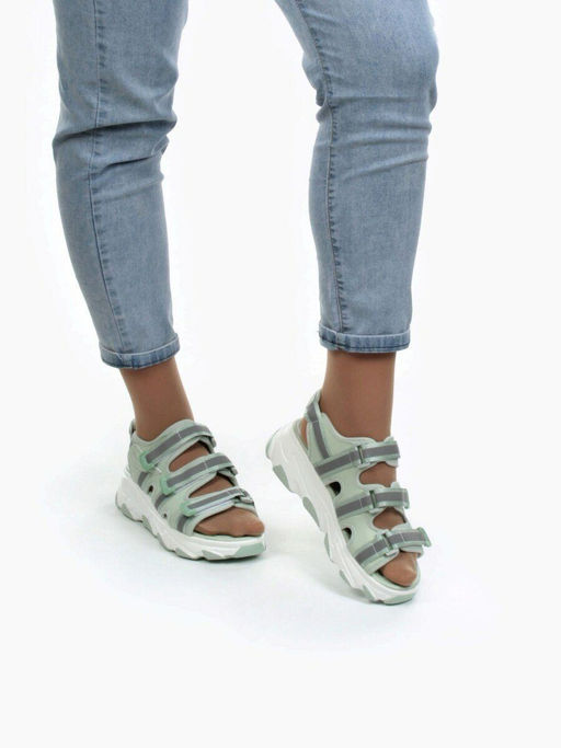 08-PED92-2 GREEN Босоножки (натуральная кожа, стелька натуральная кожа) - Фабричный китай фото 3