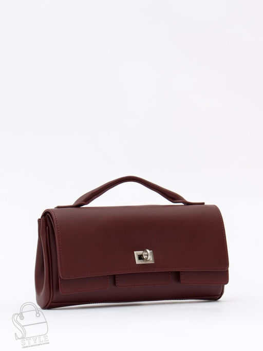 Сумка женская кожаная 5035PE burgundy Polina&Eiterou