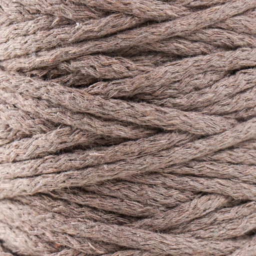 Шнур для вязания "Пухлый" 100% хлопок ширина 5мм 100м (т.-бежевый)