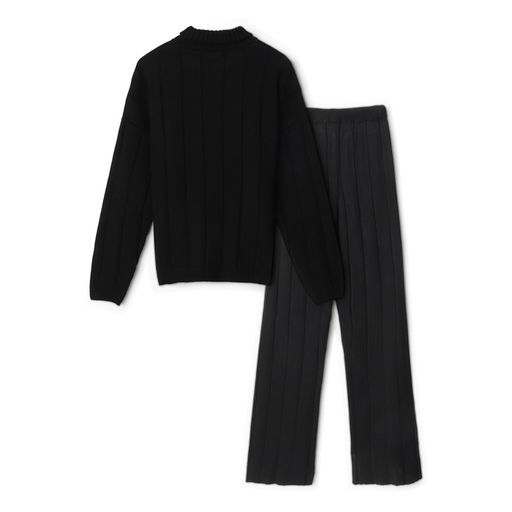 Костюм женский (джемпер, брюки) MINAKU: Knitwear Collection, размер 50-52, чёрный