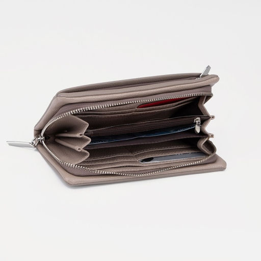 Кошелёк на молниях, с ручкой, цвет бежевый - Simaland фото 5