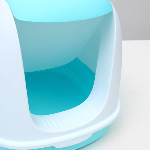 Туалет закрытый с совком, 47 х 40 х 39 см, бело-голубой - Пижон фото 4