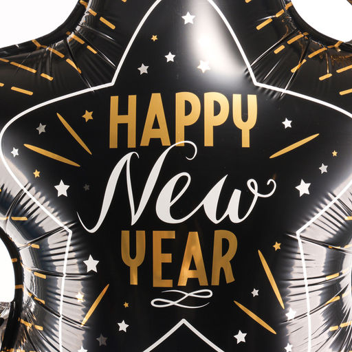 Воздушный шар фольгированный 68" «Новогодняя звезда», на подставке