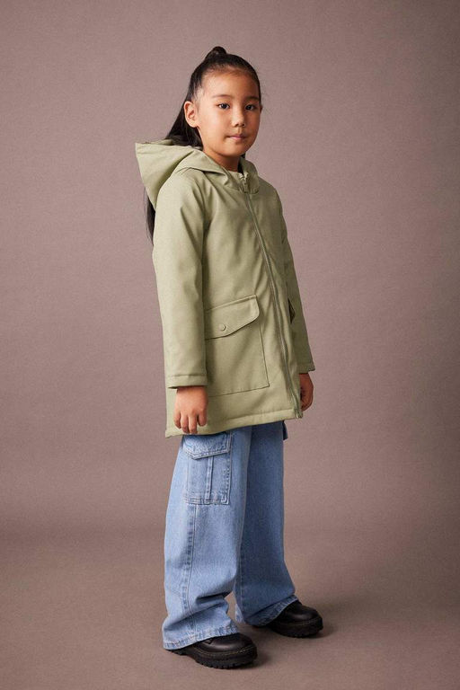 Водонепроницаемый плащ с капюшоном для девочек - Defacto фото 3