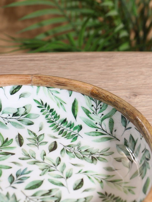 Блюдо «Оливковая ветвь», 25.5×25.5×6 см, дерево манго