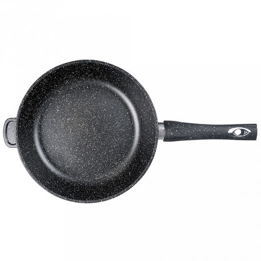 Сковорода с тефлоновым покрытием д28см "Гранит", h7см, s0,42см, ручка из термостойкого пластика (Россия)