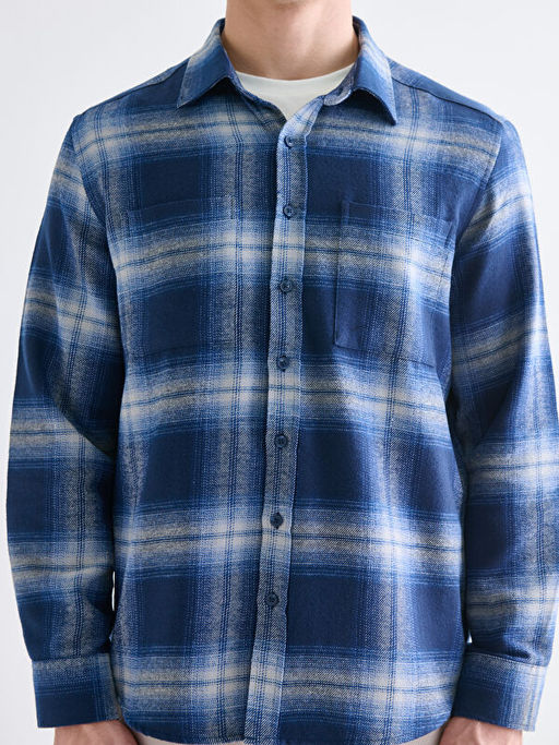 Regular Fit Ekose Gabardin Erkek G?mlek