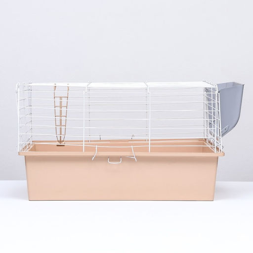 Клетка для грызунов Пижон №1 складная, 58 х 40 х 34 см (+миска, 2 кормушки), бежевая  фото 8