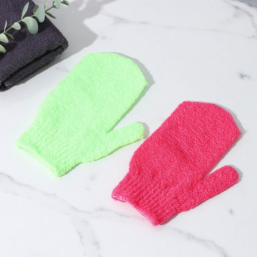 Цена за 2 шт. Мочалка - варежка массажная Доляна, 1812 см, МИКС фото 5