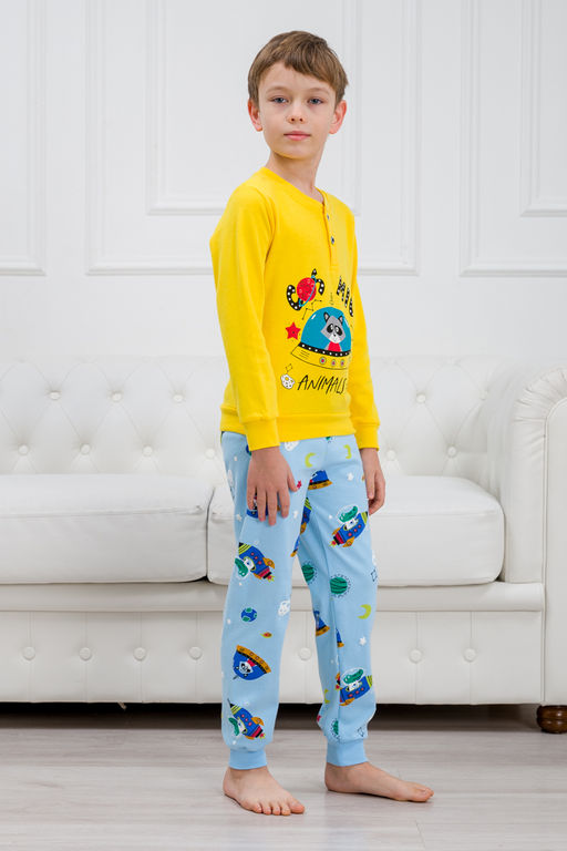 Пижама детская из интерлока Улыбка енот в нло - Амадэль фото 8