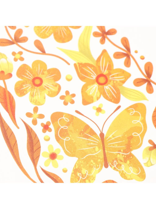 Переводная тату цветная Яйцо с жёлтыми узорами, временная татуировка, 10?10 см - Арт узор фото 5