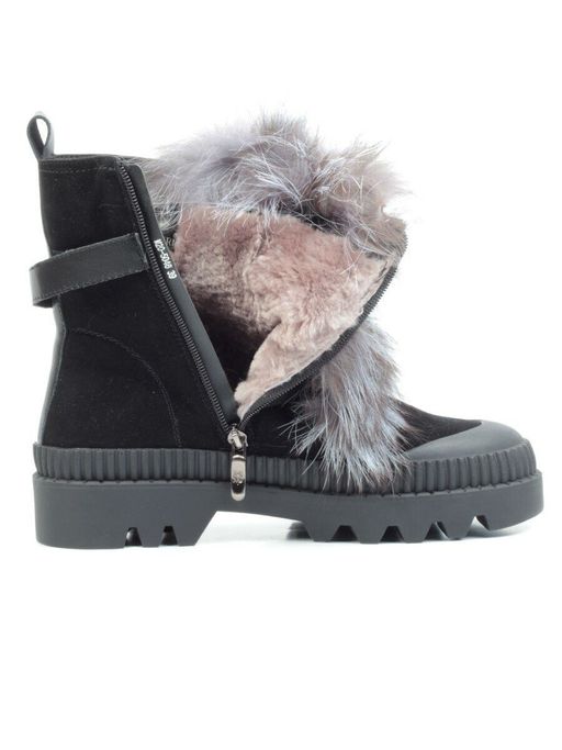 04-M20-5046 Ботинки зимние женские (натуральная замша, натуральный мех) - Фабричный китай фото 18