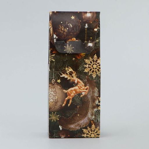 Цена за 5 шт. Коробка складная новогодняя Ёлочные игрушки, 6 х 14.5 х 3.5 см - Дарите счастье фото 4