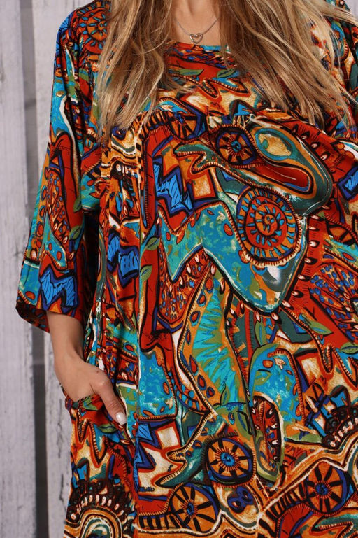 ПЛАТЬЕ ТЮЛЬПАН ЦВЕТНОЕ