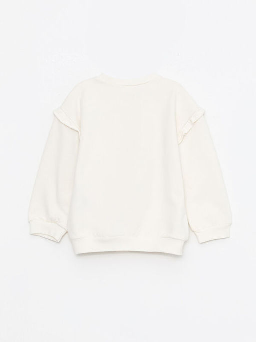 Bisiklet Yaka Uzun Kollu Bask?l? K?z Bebek Sweatshirt - Waikiki фото 2
