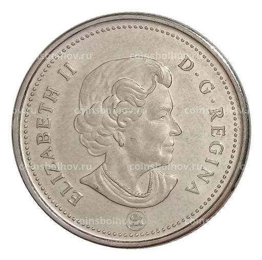 Монета 25 центов 2006 года Канада