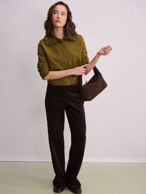 Вязаный кардиган с декоративной пуговицей / Zarina