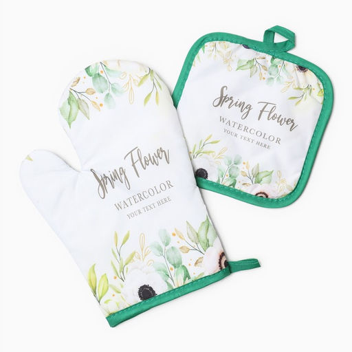 Кух. набор 2 пр. Доляна Spring прих. 17*17 см, вареж. 26*16 см,100% п/э  фото 2