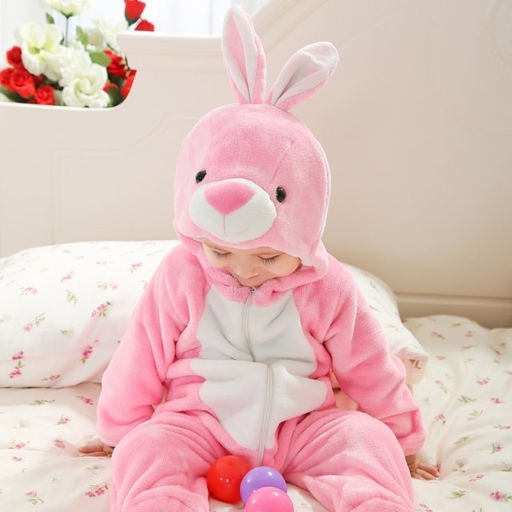 Плюшевый комбинезон Зайка (розовый)