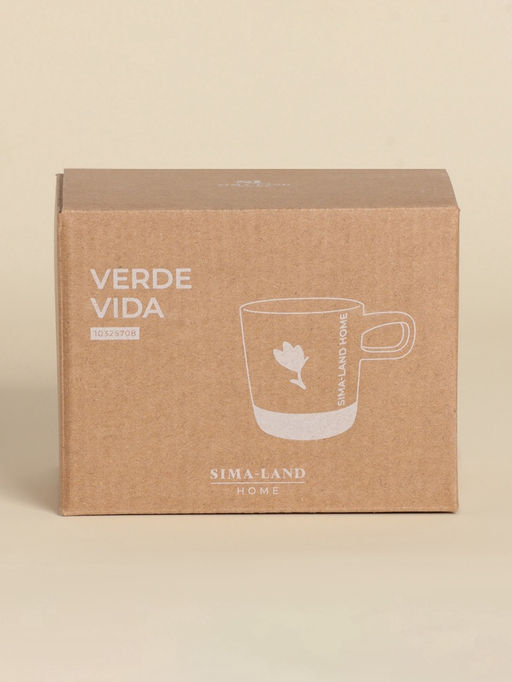 Кружка SL Home Цветок, 520 мл, 13.5?9.6?9.8 см, керамика, белая