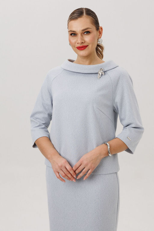 Костюм Anastasia 1163 серо-голубой