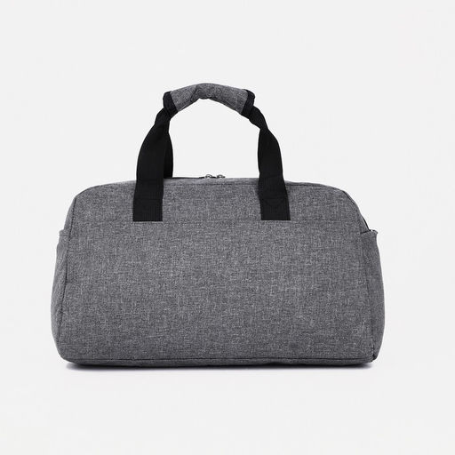 Сумка спортивная на молнии, 3 наружных кармана, длинный ремень, цвет серый - Simaland фото 3