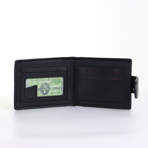 Портмоне мужское на кнопке, чёрное
