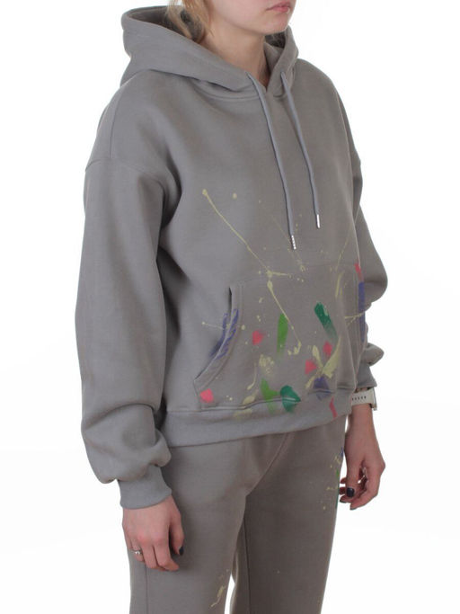 005 GRAY Костюм спортивный зимний женский (95% хлопок, 5% полиэстер)
