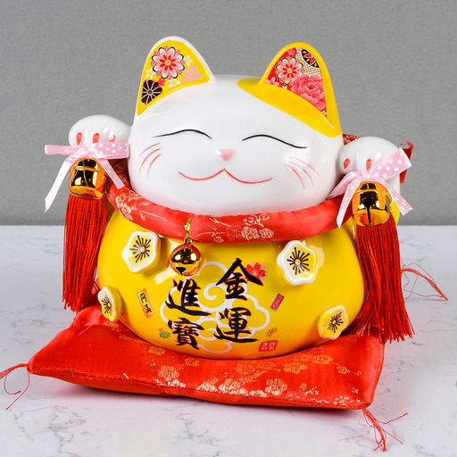 Копилка Кот манэки-нэко на коврике 17 см / 6731 /уп 18/ - ГалеонТрейд фото 3