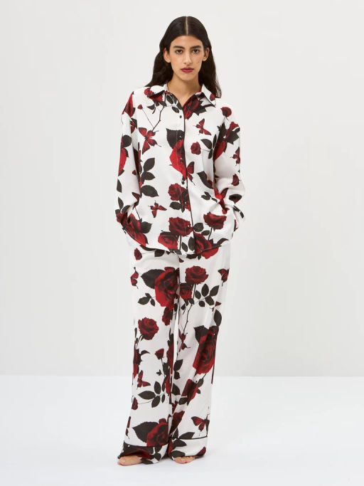 Рубашка женская 12521-33095 white/red - Maxroses фото 3