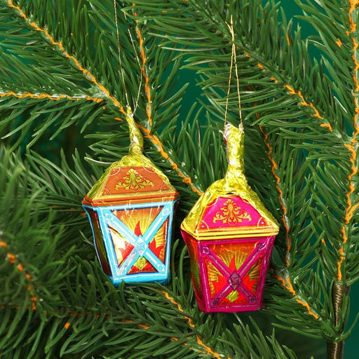 Цена за 50 шт. Шоколадные фигурки новогодние на нитке Фонарик, МИКС, 13 г - Simaland фото 4