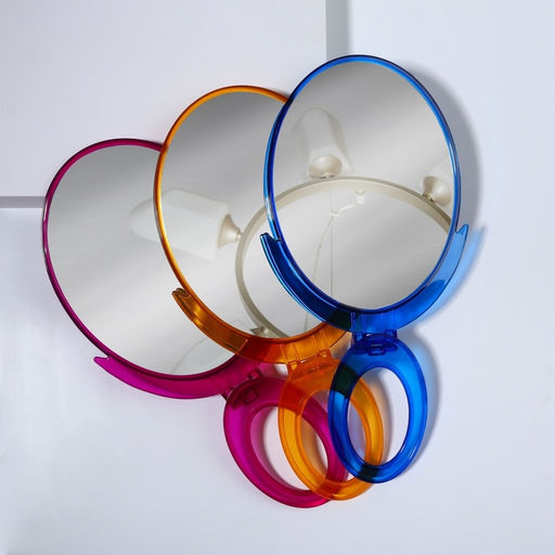 Зеркало настольное, овальное, настенное, 14×29 см, (12.5×16.5 см), МИКС