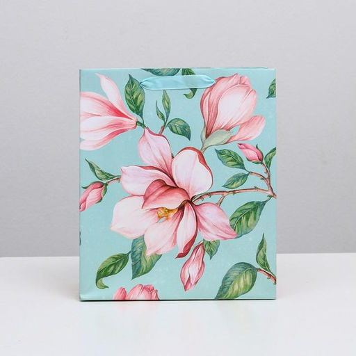 Цена за 2 шт. Пакет подарочный ламинированный, упаковка, «Магнолия», ML 23 х 27 х 11.5 см