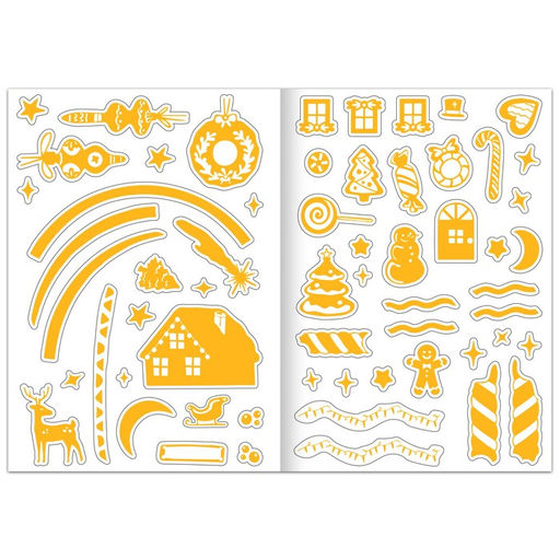 Светящиеся аппликации Подарок Деда Мороза. Светятся в темноте, 4 картинки, 12 стр. - Буква-ленд фото 6