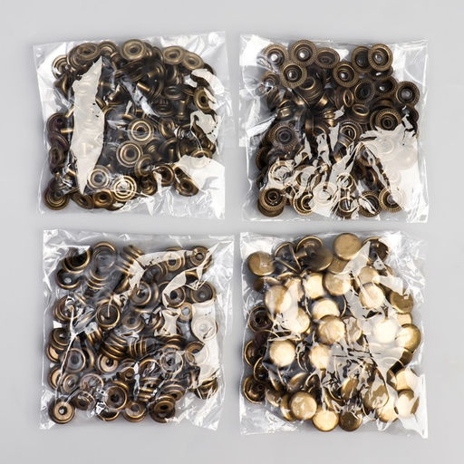 Цена за 100 шт. Кнопка установочная, Омега, железная, d = 12,5 мм, цвет бронзовый - Simaland фото 4