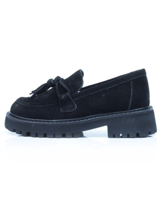 03-5929-1 BLACK Лоферы женские (натуральная замша) - No name фото 8