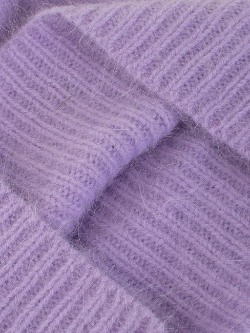 Шапка жен. пух норки+шелк+нейл ZZ-BR55502 lilac - Eleganzza фото 4